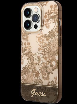 Actual product image Guess GUHCP14XHGPLHC iPhone 14 Pro Max 6.7" ochre hardcase Porcelain Collection (Apple iPhone 14 Pro Max)