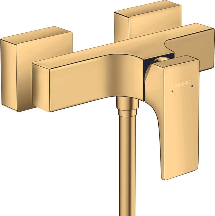 Actual product image hansgrohe HG single lever shower mixer METROPOL exposed, with lever handle polished gold