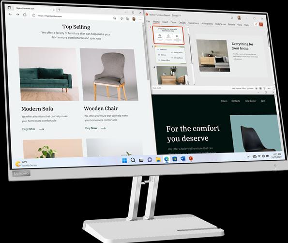 Actual product image Lenovo L27e-40 (1920 x 1080 pixels, 27")