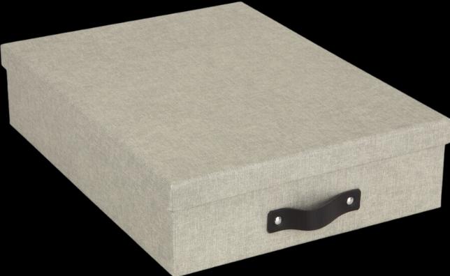 Actual product image Bigso Box linen cover Oskar Linen nature (26 x 35 x 8.5 cm)