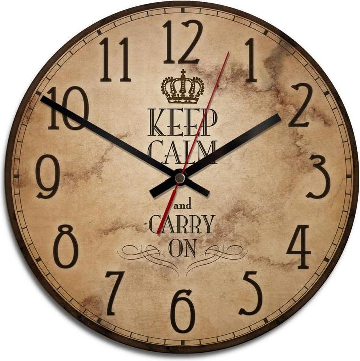 Trenddeko Keep Calm and Carry on- Ruhe Bewahren (28 cm)