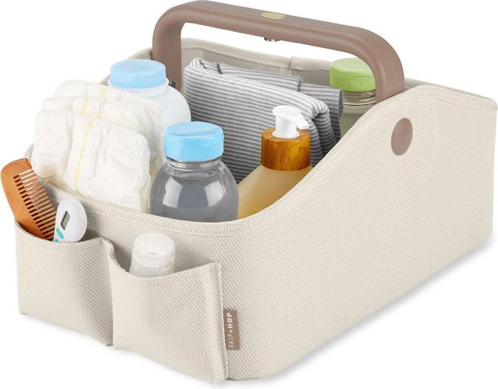 Actual product image Skiphop Light Up Diaper Caddy- Oat