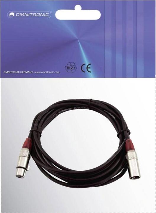 Image du produit Omnitronic Câble XLR 3 pôles (5 m, XLR)