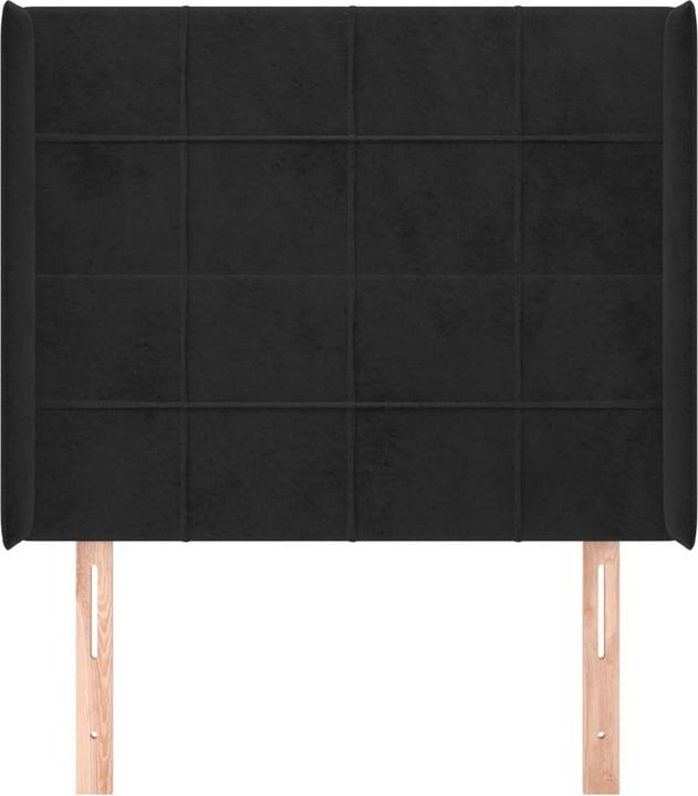 Actual product image VidaXL Kopfteil mit Ohren Schwarz 103x16x118/128 cm Samt,Farbe (103 x 16 x 128 cm)