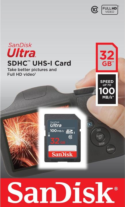 Produktbild SanDisk Ultra (32 GB, SDHC, U1, UHS-I)
