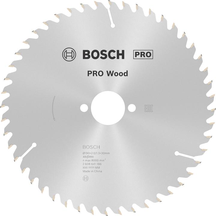 Actual product image Bosch Professional Zubehör PRO Wood circular saw blade, 190 x 2 x 30 mm