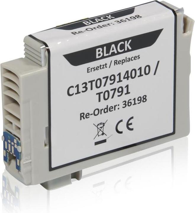 Produktbild Inkadoo Druckerpatronen kompatibel zu Epson C13T07914010 / T0791 Tintenpatrone, schwarz Schwarz (BK)