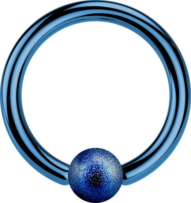 Immagine prodotto Star Piercing Anello di chiusura a sfera blu scuro maculato (Acciaio chirurgico 316L)