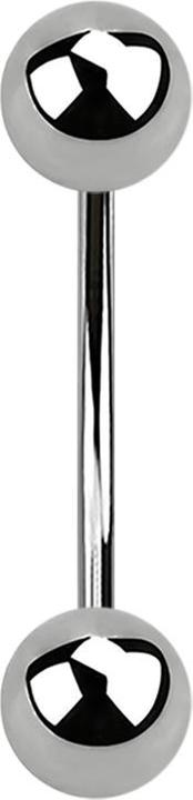 Produktbild Star Piercing Micro Banane silber mit zwei Kugeln (Titan G23)