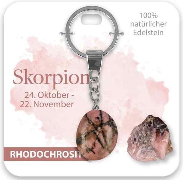 BB Klostermannn Schlsselanhnger Edelstein Rhodochrosit Skorpion