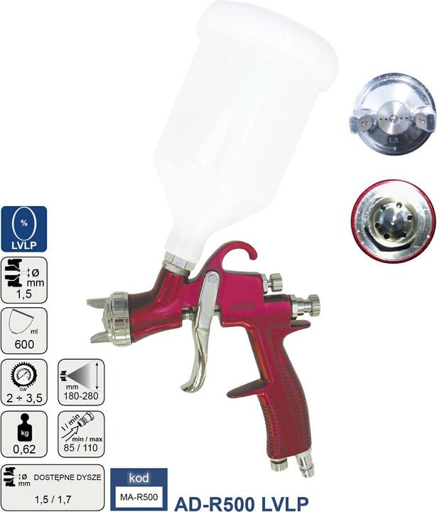 Produktbild Adler LACKPISTOLE LVLP 1,5 mm AD-R500