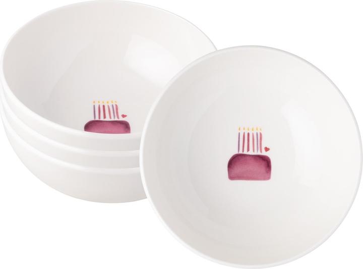 Produktbild Villeroy & Boch With Love Müslischalen Happy Birthday (16.90 cm, 0.59 l, 4 x)