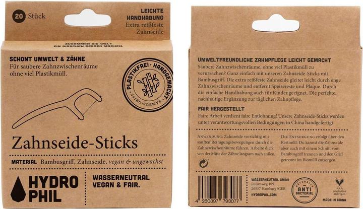 Produktbild Hydrophil Bambus Zahnseidesticks (0.80 m)