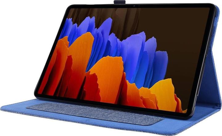 Produktbild König Design Schutz Tablet Hülle für Samsung Galaxy Tab S7 FE Case Cover Tasche Etuis Blau (Galaxy Tab S7 FE)