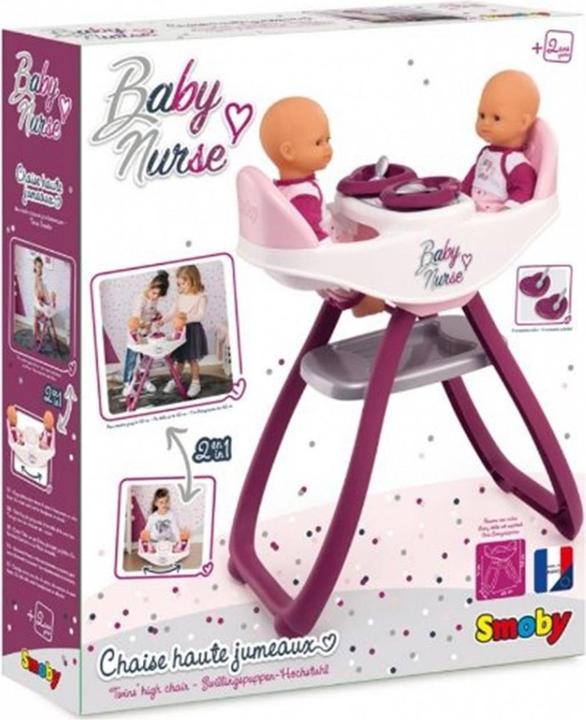 Produktbild Smoby Baby Krankenschwester Kinderstuhl für 2 Puppen