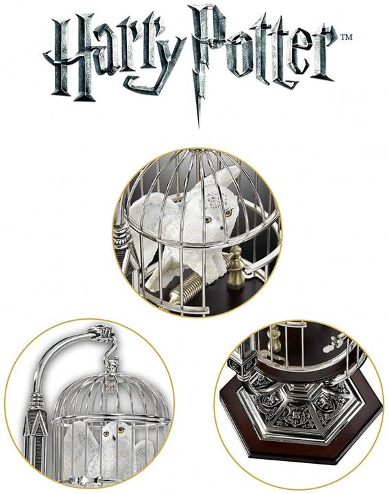 Productafbeelding Noble Collection Harry Potter miniatuur Hedwig in een kooi