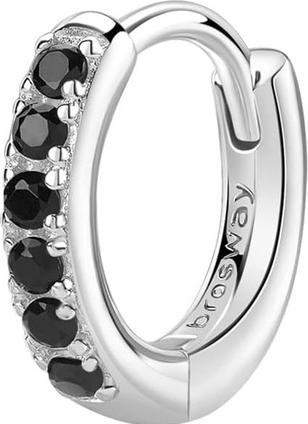 Immagine prodotto Brosway Fancy Mystery Black FMB84 orecchino singolo a cerchio in argento