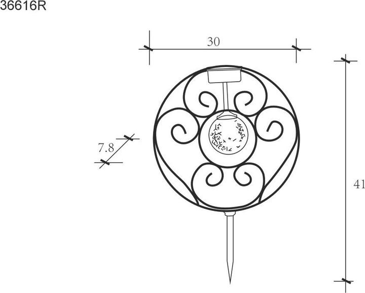 Produktbild Globo Solarleuchte Metall Rostfarben, 1xled (IP44)