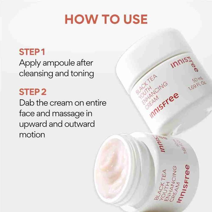 Produktbild Innisfree Black Tea Youth Enhansing Cream 45ml (45 ml, 24h Creme)