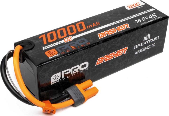 14.8V 10000mAh 4S 120C Smart G2 Pro Basher LiPo: IC5 (14.80 V, 10000 mAh)