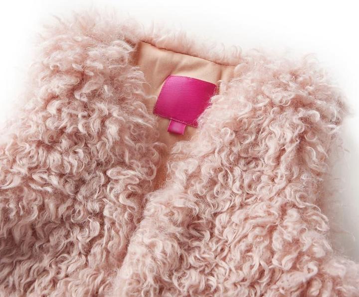 Immagine prodotto VidaXL Gilet da bambino in pelliccia ecologica rosa chiaro 92, materiale esterno (92)