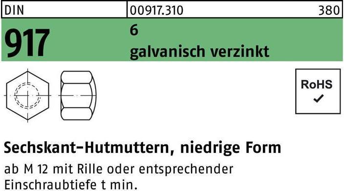 Image du produit DIN 917 niedrige Form