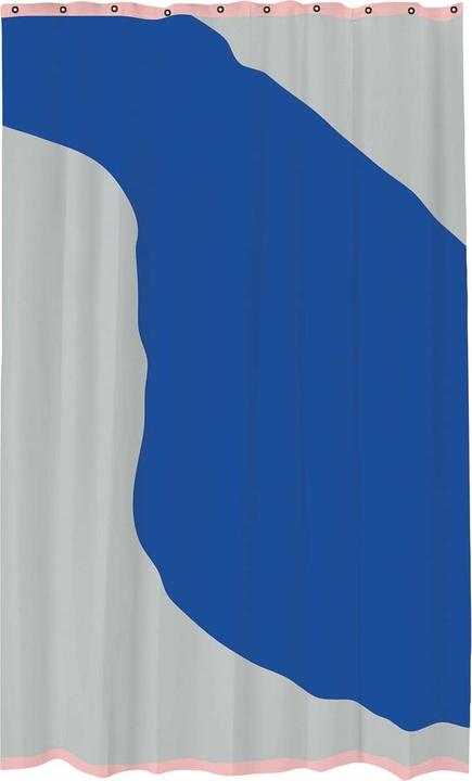 Produktbild Mette Ditmer NOVA ARTE shower curtain - Light grey / Cobalt