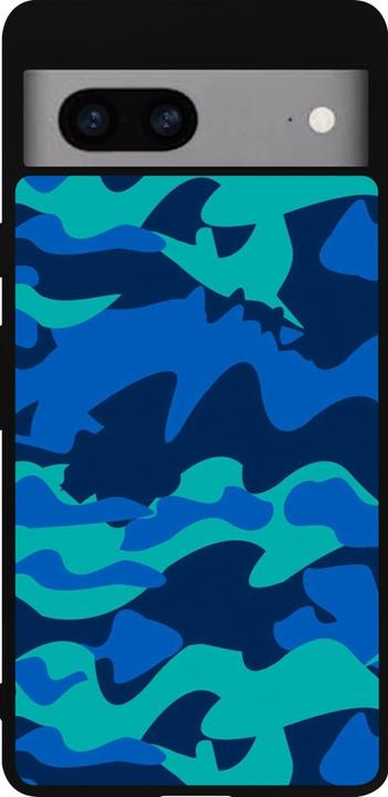 Image du produit PhoneLook Coque Silicone rigide noir Camo Blue (Google Pixel 7a)