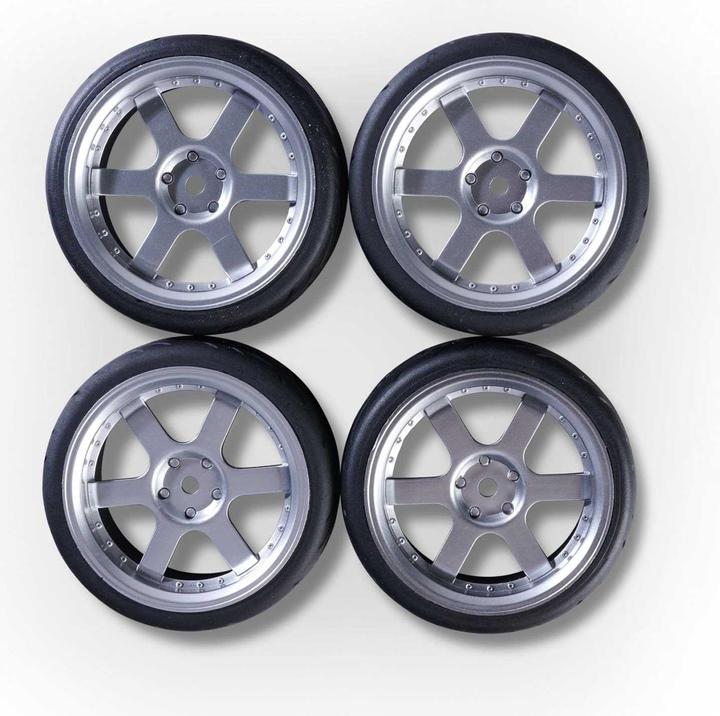 Produktbild Carson 1:10 Räderset 6 Sp.-Design (4) silber