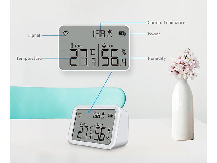 Produktbild Luminea 3in1-WLAN-Sensor für Temperatur