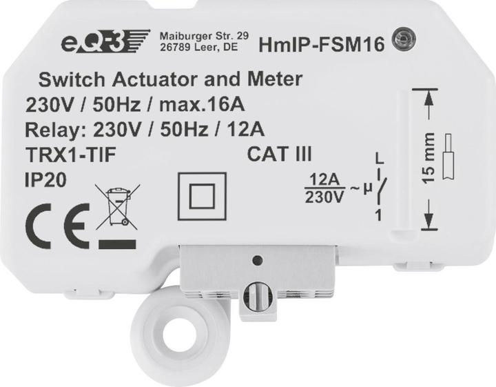 Actual product image EQ-3 Switching and measuring actuator 1-fold 16 A (Switch actuator)