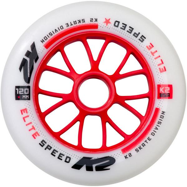 Produktbild K2 Inline Skates Rolle 120 mm Elite Wheel Each Ersatzrolle - Weiss - 1 Rolle - 30B3013.1.1.1SIZ (120 mm, 85A)
