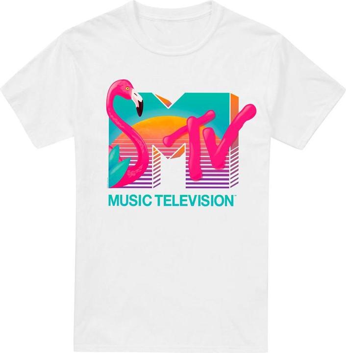 Actual product image MTV Mens Vibrant Flamingo Sunset T-Shirt (L)