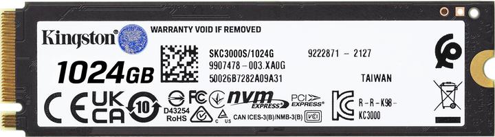 Image du produit Kingston KC3000 (1024 Go, M.2 2280)