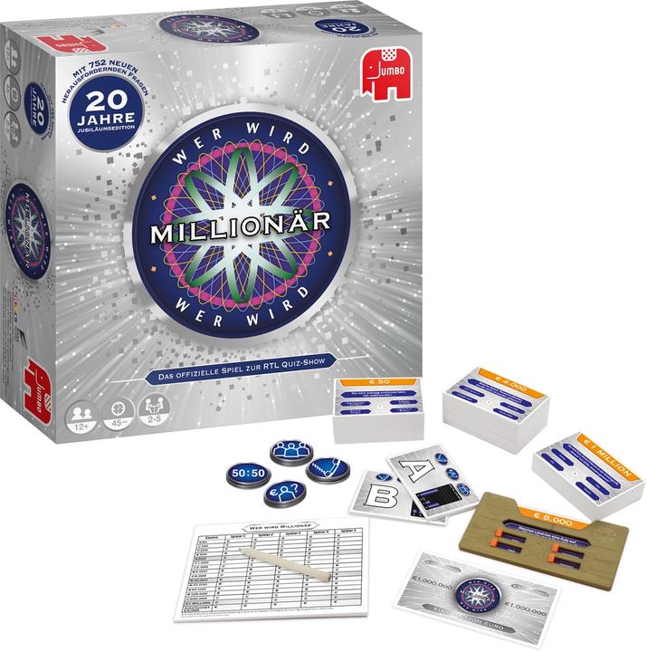 Image du produit Jumbo Qui veut être millionnaire 20 J, d 20 ans édition anniversaire, à partir de 12 ans, 2-5 joueurs (Allemand)