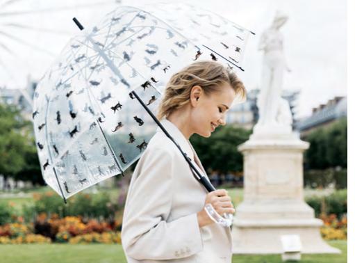 Actual product image CreaDiva Smartbulle umbrella, long, transparent, bell-shaped, robust, automatic, diameter = 85 cm, Re