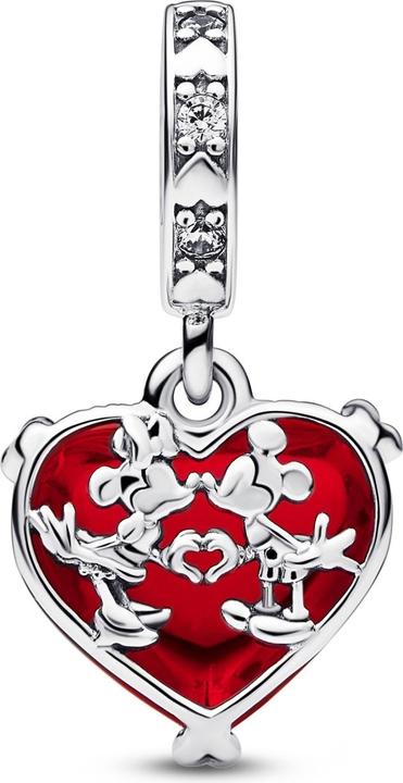 Immagine prodotto Pandora Charm in vetro di Murano rosso Disney Mickey & Minnie Mouse Kiss (Argento 925)