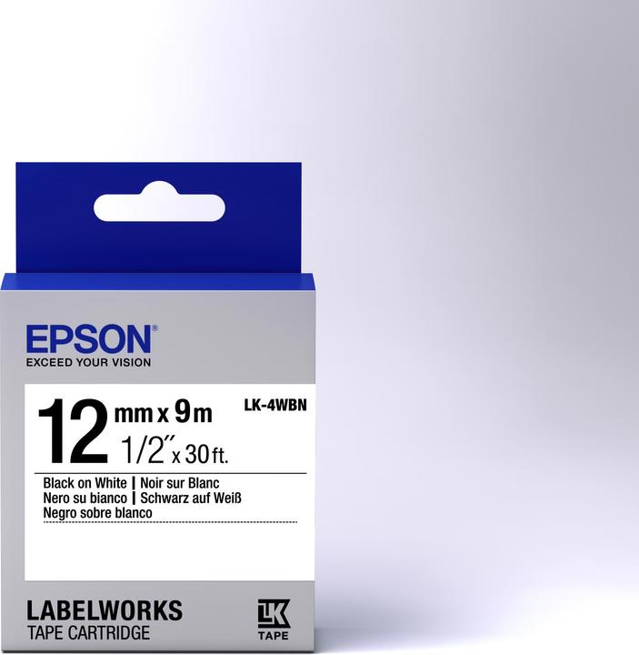 Immagine prodotto Epson Lk-4wbn (1.20 cm, Bianco)