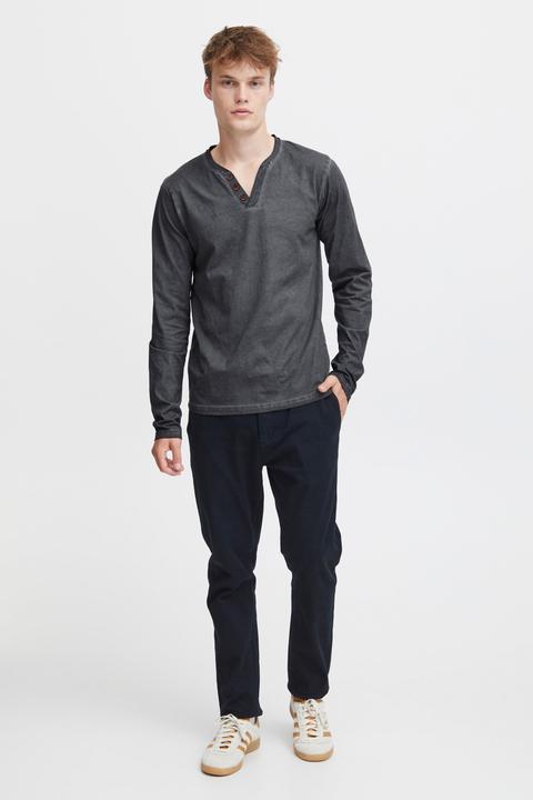 Actual product image Solid Tinox Men's Longsleeve With V-Neck Made Of 100% Cotton (L)