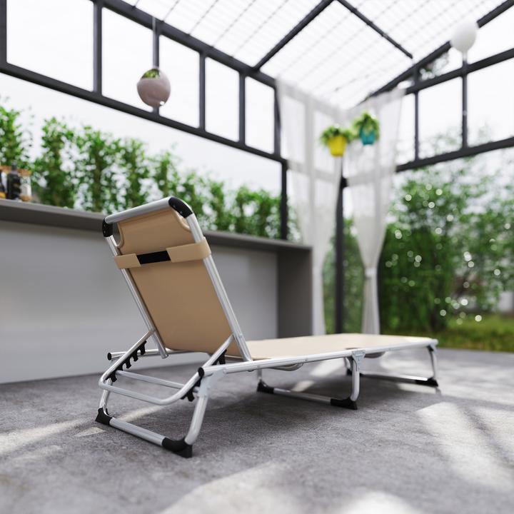 Actual product image Outsunny 5-stage adjustable garden lounger (80 cm)