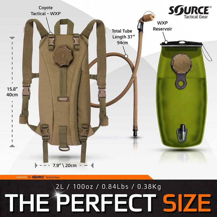 Immagine prodotto Source Quelle Taktische Wasser Beutel - Hydratation pack für 2-liter-Rucksack - Schwarz (3 l)