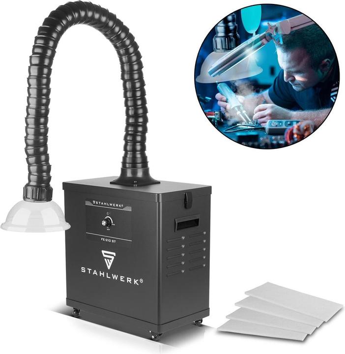 Actual product image Stahlwerk Fume extraction unit FE-210 ST with triple filter and 210 W extraction system (Extraction system)