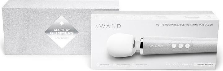 Actual product image Le Wand Petite All That Glimmers Rechargeable Vibrating Massager White