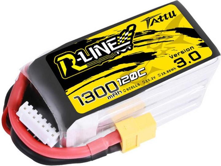 Tattu 22,2V 1300mAh 120C R-Line V3.0 (22.20 V, 1300 mAh)