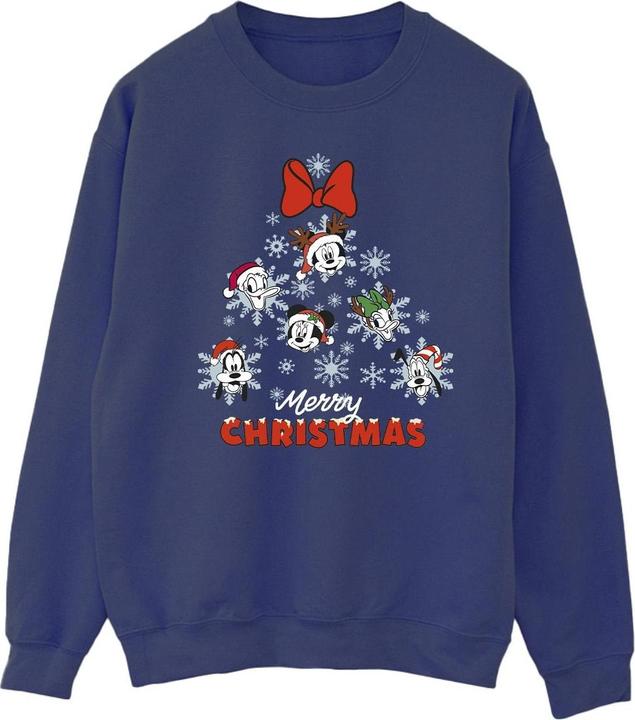 Actual product image Disney Mens Mickey Mouse And Friends Christmas Tree Sweatshirt (S)
