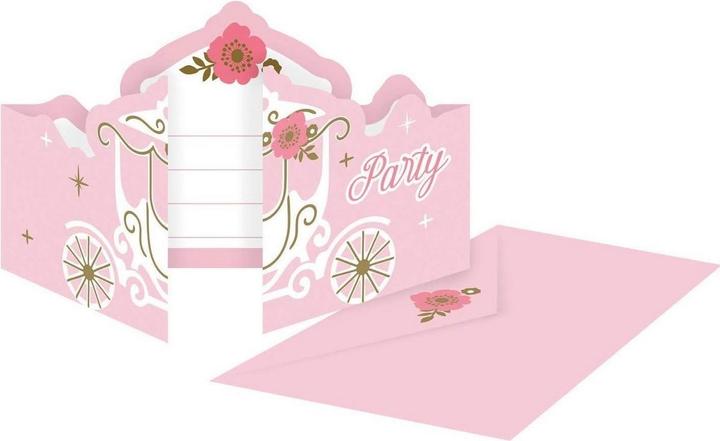 Immagine prodotto Amscan Inviti di compleanno "Principessa per un giorno" (confezione da 8) (8 pz.)