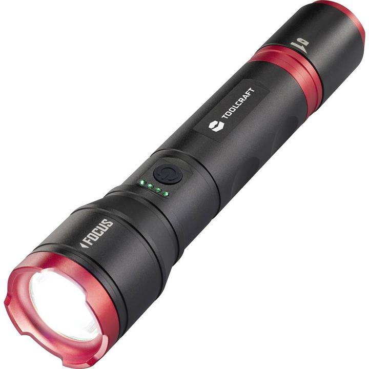 Produktbild Toolcraft Handlampe verstellbar, Einstellbare Punktgrösse, mit Stroboskopmodus (21.40 cm, 1200 lm)