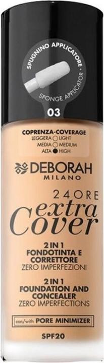 Image du produit Deborah Milano 24Ore Extra Cover Fond de Teint & Concealer No 03 (3)