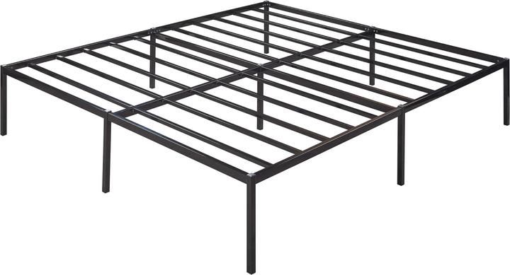 Actual product image En.Casa Metal bed Vårdö with mattress 180x200 cm black (180 x 200 cm)