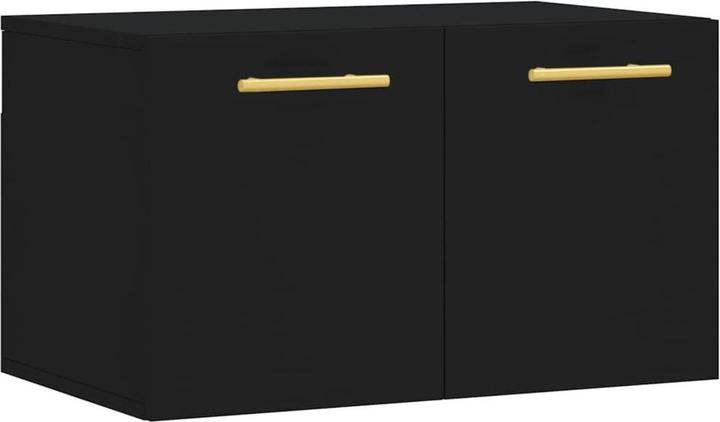 Produktbild VidaXL Wandschrank Schwarz 60x36,5x35 cm Holzwerkstoff, Farbe (60 x 36,5 x 35 cm)